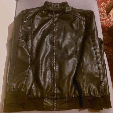 Kurtka, Dəri, Payız, 3XL — 7