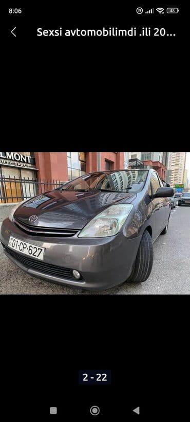 bmw x7 2009: Toyota Prius (2-ci nəsil) hibrid hetçbek - Gümüş-boz rəng (dark — 20