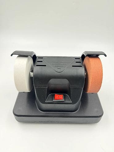 bıcaq itiləyən: Miniatür ikitərəfli üyüdücü (bench grinder) - İki daşlı sistem: sağda — 1