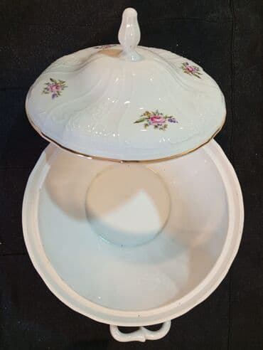 caxir qabi: Nahar dəsti, rəng - Ağ, Farfor, 12 nəfərlik — 1