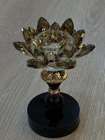 Картины и портреты: Büllur lotus formalı şamlıq/şam tutacağı - Material: yüksək — 3