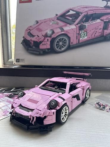 sederek oyuncaq: Lego Konstruksiya maşın modeli – çəhrayı rəngdə idman kupe - Model — 1