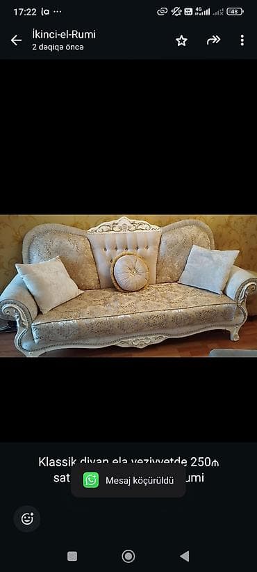ucuz kunc divan: Klassik divan ela veziyyetde 250₼ satilir .Unvan Gunesli &Rumi — 1