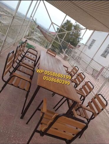 аренда столов и стульев бишкек: Новый, Прямоугольный стол, 4 стула, Нераскладной, Со стульями, Дерево, Азербайджан — 8