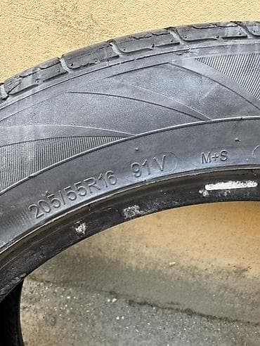 avtomobil peci: 205/55 R16 91V M+S təkər dəsti - Ölçü: 205/55 R16 - Yük/sürət — 2