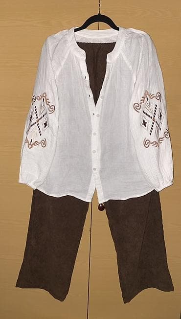 Aksesuarlar: Qadın üçün köynək və şalvar. Hem dəst həm də ayri satila biler Ağ — 1