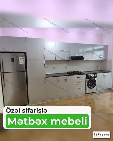 Özəl sifarişlə hazırlanmış mətbəx mebeli. Müasir və səliqəli dizayna — 1