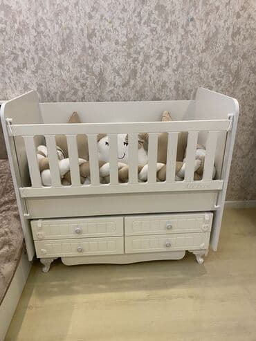 Bağ, çöl mebeli: Oğlan və qız üçün, Dördbucaq, Beşik, Dəst ilə, Matras ilə, Yellənmə mexanizmsiz — 3