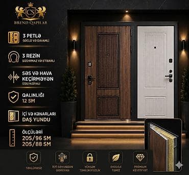 qapi rezini: Mənzil üçün Yeni Giriş qapısı Zamok ilə, Zəmanətli, Ödənişli quraşdırma, Rayonlara çatdırılma — 1