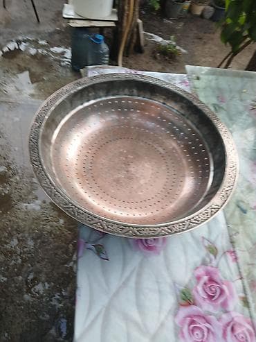 aş süzən: Misdən as suzən 150 yasi var. - Material: əl işi mis (döymə mis) - — 4