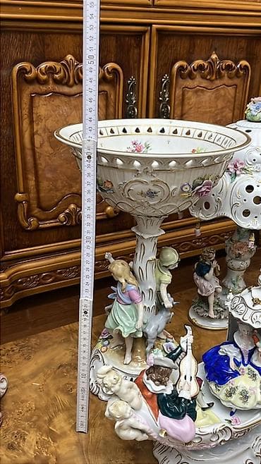 Porcelan dekorativ meyvə qabı / vazası - Marka və işarə: Saxony State