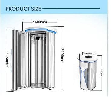 tarsofka aparati: MERICAN dik tip günəşlənmə kabinası – UV + qırmızı işıq kombinasiyalı — 4