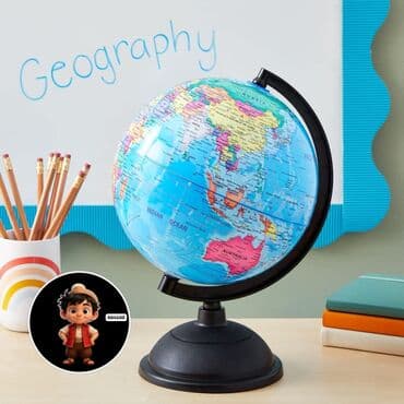 maps arayışı nədir: Tədris üçün Dünya Qlobusu – 360° fırlanan - 10.6 düym ölçülü tədris — 4