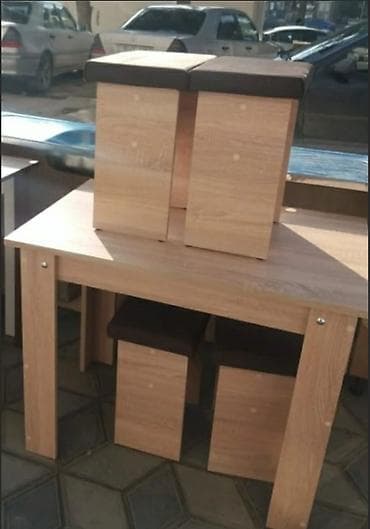rattan stol: Mətbəx üçün, Yeni, Açılmayan, Dördbucaq masa, 4 stul — 5