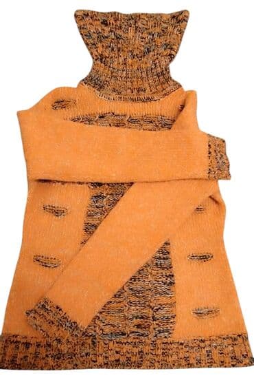 boğazlı qadın sviterləri: Оранжевый свитер, в реальности ярче, чем на фото, не носился — 3