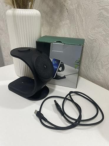 type c adapter: 3-in-1 Maqnitli Simsiz Şarj Stendi (Model: OJD-83) - Eyni anda — 4