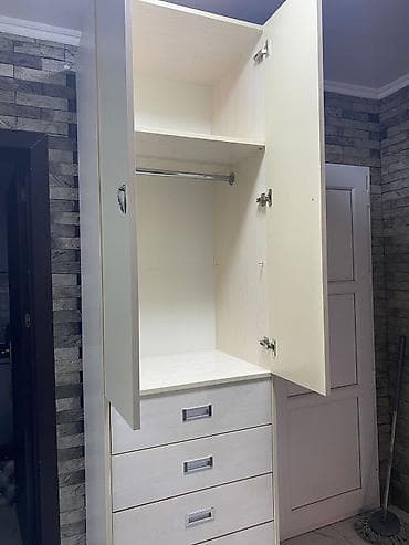 giris qapi: İşlənmiş, 2 qapılı, Siyirməli, Bej, Taxta, Açılan, Düz dolab — 2