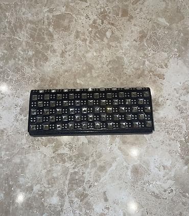 dolce gabbana card holder: Qara dəri qadın pul qabı/klatç - Material: qara dəridən - Ön üz — 1
