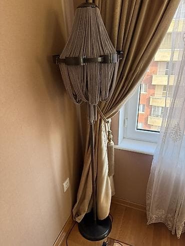 Zəncirli püskül abajurlu döşəmə lampası - Tip: Döşəmə lampası (floor — 1