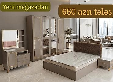 Yeni Yataq mebeli 660₼ Mağazadan satış bazalı taxt təcili satılır