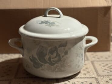 mantı qazanı: Qazan, rəng - Ağ, Keramika — 1