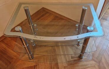 gül refi: İşlənmiş, Düz TV altlığı, Polkalı, Şüşəli — 2