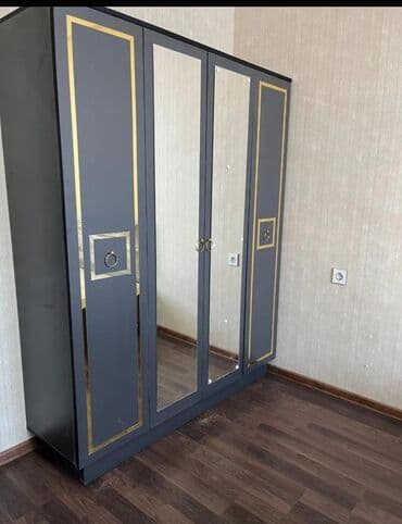 шкаф купе с подсветкой: Kupe, 4 qapılı Düz dolab, Qarderob, paltar dolabı, Azərbaycan — 5
