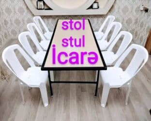 столовая в аренду: Tədbirlər üçün kirayə stol-stul, qab-qacaq Ad günləri, nişan, xına — 1