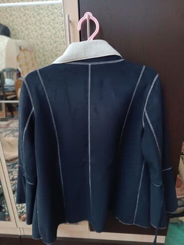 кожаная куртка женская: Qadın üçün isti qış gödəkçə - Rəng: tünd göy (navy) - Material — 2