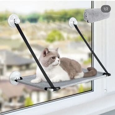 Akvariumlar: Pəncərə üçün pişik yatağı – vakuumlu asma layt - Pəncərəyə yapışan 4 — 1