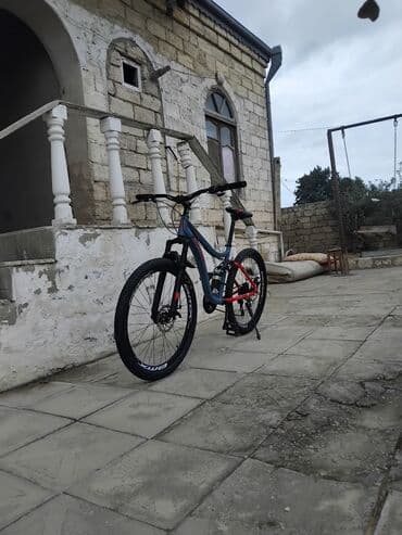 купить горный велосипед недорого: Dağ velosipedi – full suspension - Rəng: boz-göy gövdə, qırmızı arxa — 4