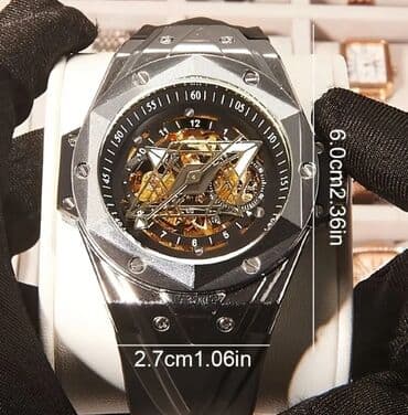 sevgililer ucun qolbaqlar: Yeni, Qol saatı, Hublot, rəng - Qara — 3
