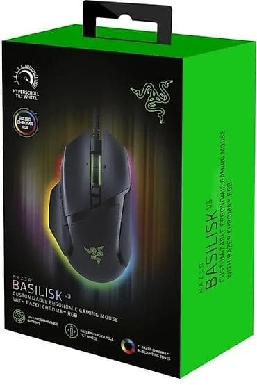 Monitorlar: Satılır!!! Razer basilisk v3 Birinci əldir qutusu açılmayıb. Maus — 1