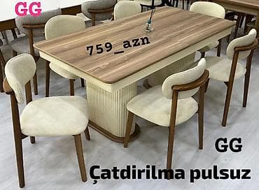 Yeni və Sifarişlə Masa dəsti 759_azn Rəng seçimi var Təhvil qisa