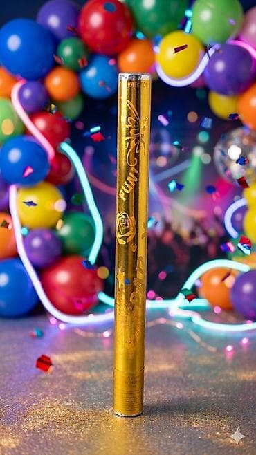 Товары для праздников: Qızılı “Party Popper” konfetti topu - Tədbirlər üçün şən effekt: ad — 4