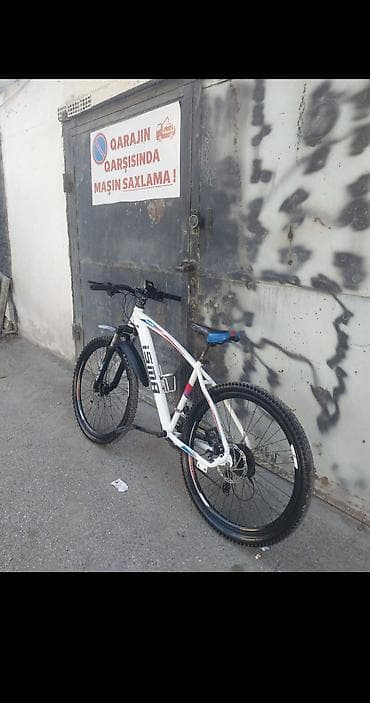 Isma Falcon dağ velosipedi - Çərçivə: yüngül alaşımlı, ağ rəngli