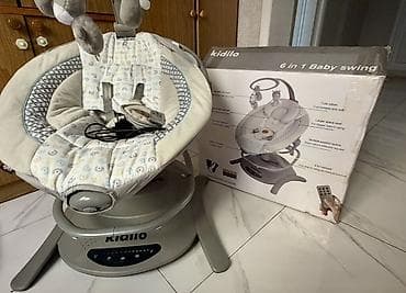 Kidilo 6-in-1 Baby Swing – çoxfunksiyalı uşaq yelləncəyi — 2