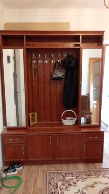 ev esyalari satisi: 2 qapılı, Güzgülü, Qəhvəyi, Digər material, Açılan, Düz dolab — 2