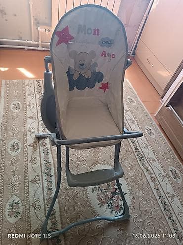 Uşaq yemək stulu hecbir prablemi yoxdu - Rəng: boz çalarlar - Yumşaq — 2