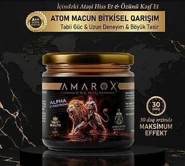 30 dəq ərzində maksimum performans. AMAROX Premium – Atom Macun