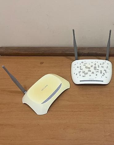 Модемы и сетевое оборудование: 2 eded modem, ishlek veziyetdediler, 2 eded adapter ustunde verilecek — 1