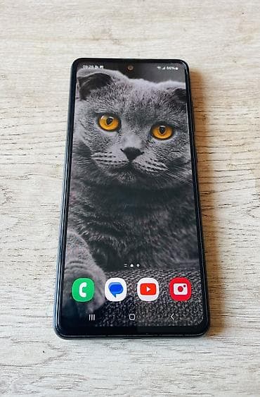 samsung tab8: Samsung Galaxy A52, 128 GB, rəng - Qara, Barmaq izi, İki sim kartlı, Face ID — 1