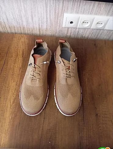 Botinkalar: Kişi idman-ket ayaqqabısı - Rəng: bej (qəhvəyi detallarla) - Üst — 1