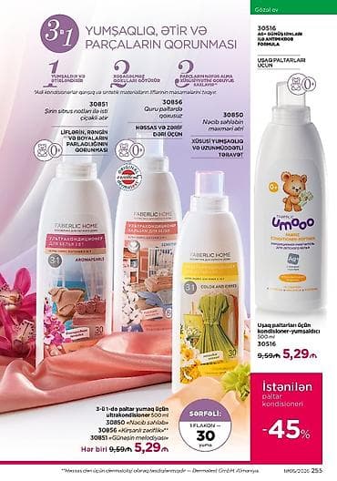 pion gulleri: Faberlic Home – yuma və təmizlik məhsulları seçimi 1) Oksigenli — 3