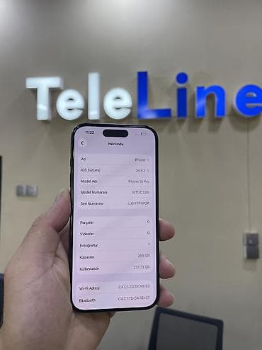 prodat iphone: IPhone 15 Pro, 256 GB, Black Titanium, Zəmanət, Simsiz şarj, Face ID — 3