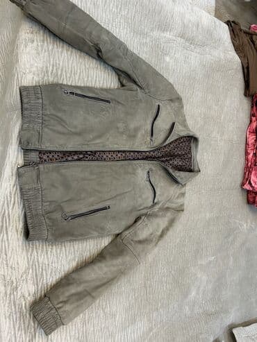 bomber kişi gödəkçəsi: Kurtka, Zamşa, Payız, 7XL — 4