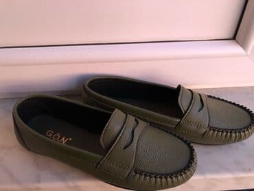mavi mokasinlər: Ölçü: 39, rəng - Yaşıl, Yeni — 2