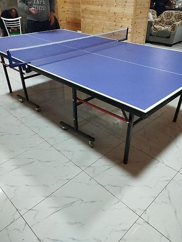 isma: Masaüstü tennis (ping-pong) stolu - Rəng: mavi oyun səthi, ağ kənar — 1