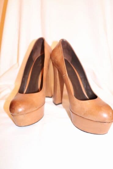 женские бирюзовые туфли: Tuflilər, Ölçü: 39, rəng - Qəhvəyi, İşlənmiş — 4