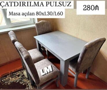 stol stullar: Masa dəsti MASA +4 STULL💥 YÜKSƏK KEYFİYYƏTLƏ ⚜️ Masa — 1